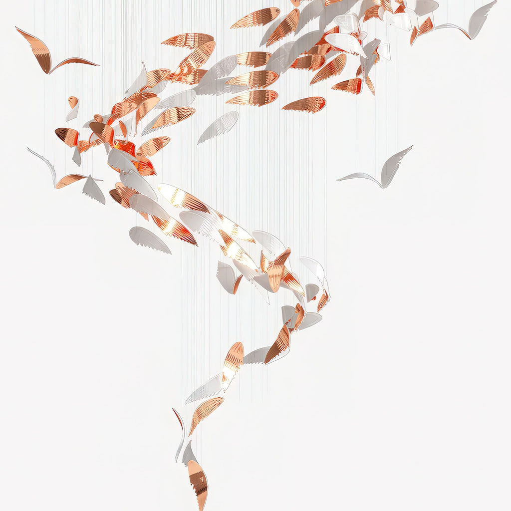 Fluid Layered Glass Ceiling Chandelier - CasaraHouse