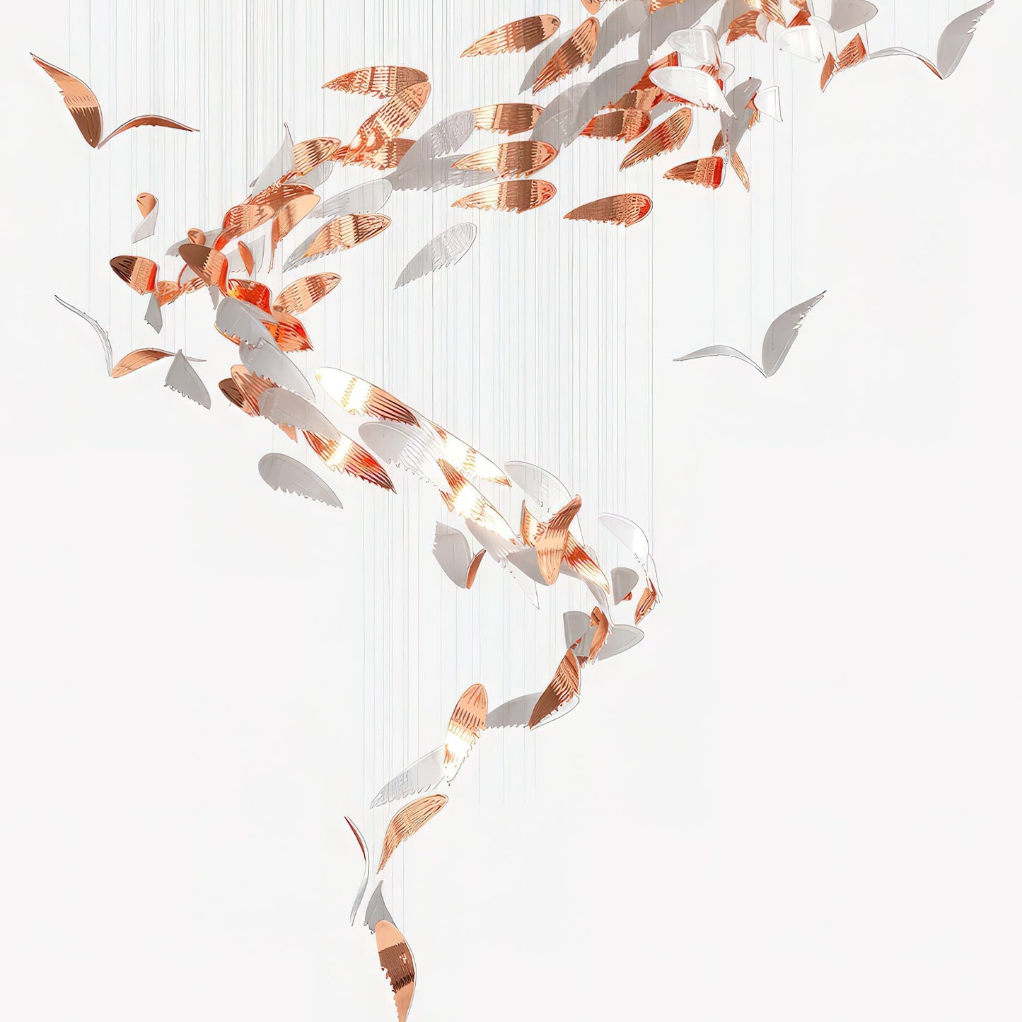 Fluid Layered Glass Ceiling Chandelier - CasaraHouse