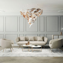 Fluid Layered Glass Ceiling Chandelier - CasaraHouse