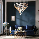 Fluid Layered Glass Ceiling Chandelier - CasaraHouse