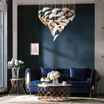 Fluid Layered Glass Ceiling Chandelier - CasaraHouse