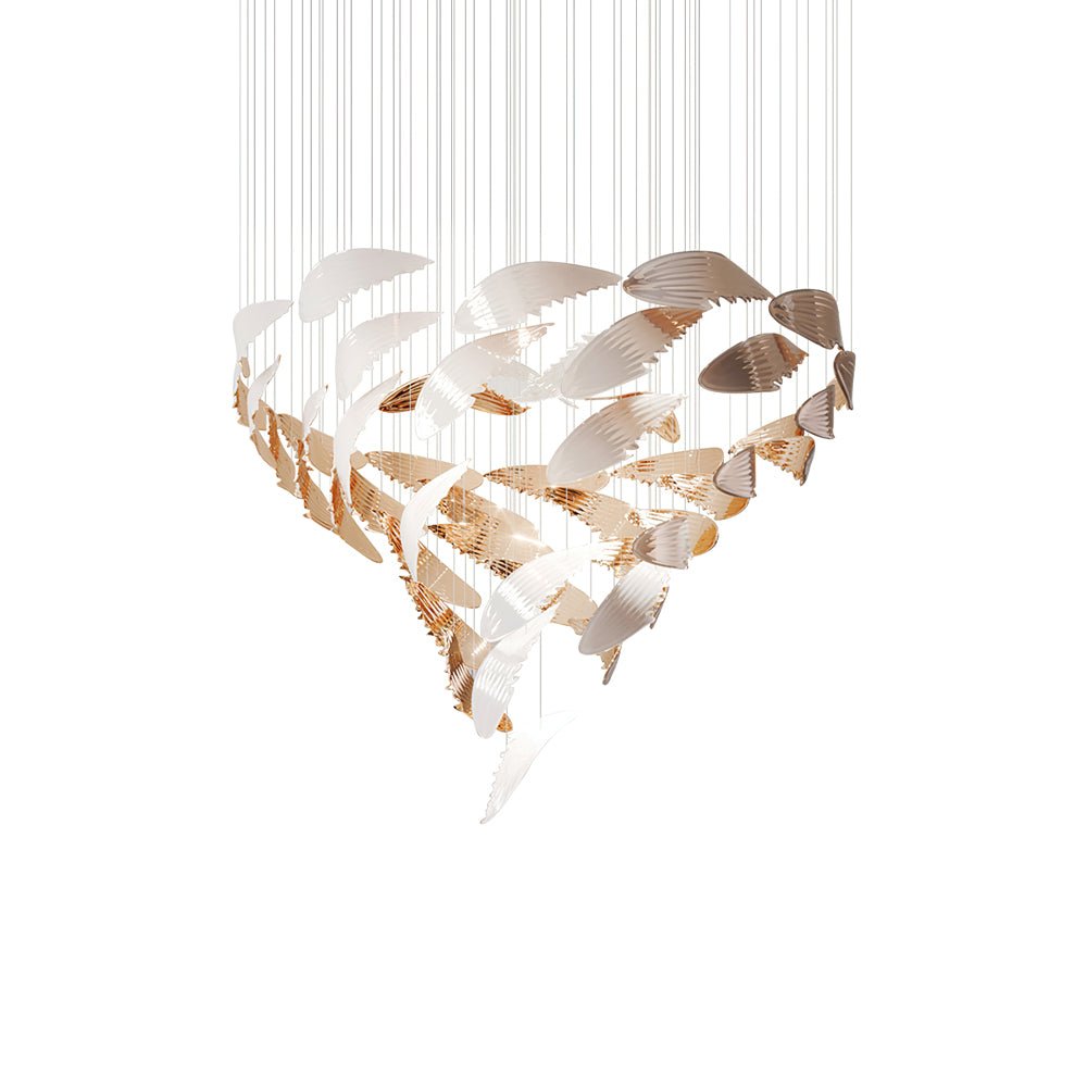 Fluid Layered Glass Ceiling Chandelier - CasaraHouse