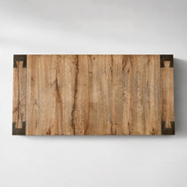 Tellurian Oak Dining Table Rectangular Handcrafted Rustic Industrial Dining Furniture