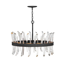 Revel 8 - Light Unique Wagon Wheel Chandelier with Crystal Accents