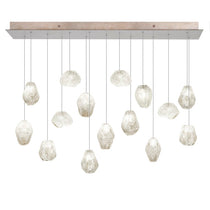Vitrina Natural Quartz Stone Drop Linear Chandelier