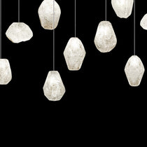 Vitrina Natural Quartz Stone Drop Linear Chandelier