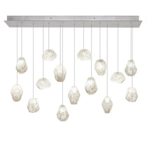 Vitrina Natural Quartz Stone Drop Linear Chandelier