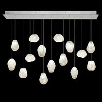 Vitrina Natural Quartz Stone Drop Linear Chandelier