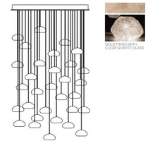 Vitrina Natural Quartz Stone Drop 30-Light Chandelier