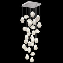 Vitrina Natural Quartz Stone Drop 30-Light Chandelier