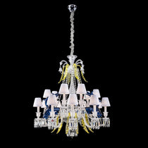 Maria Classic Colorful Candle Branch Blue Deer Crystal Chandelier for Living Room/Dining Room