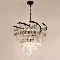 Twin Palms Round Crystal Chandelier