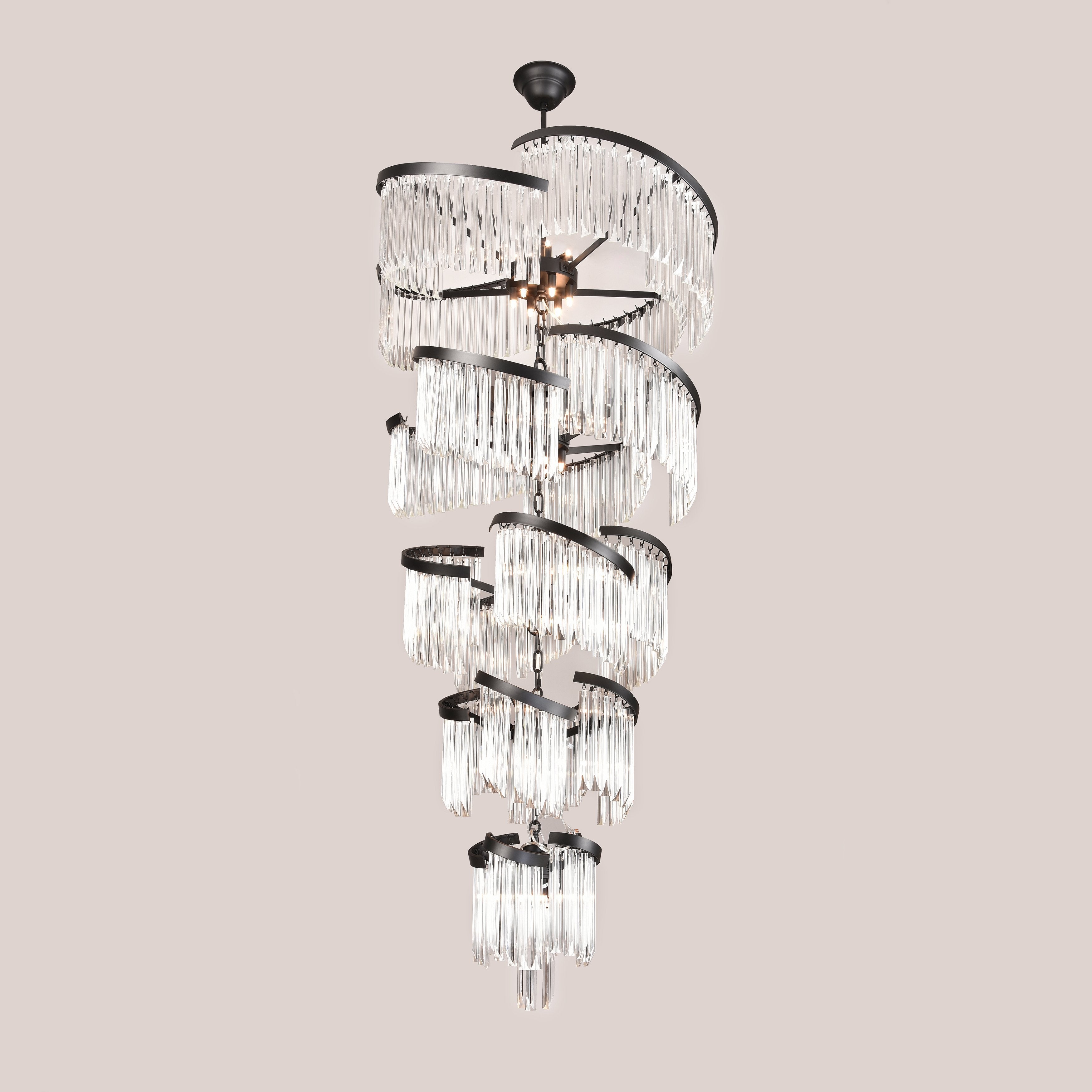 Twin Palms Foyer Crystal Chandelier Secondary image