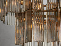 Delsie Oval Art Glass Chandelier 51" 63" 72"
