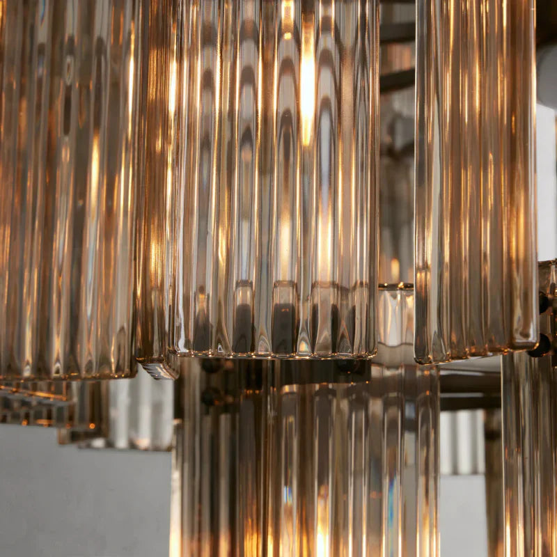 Delsie Round Glass Chandelier 38" 48" 60"