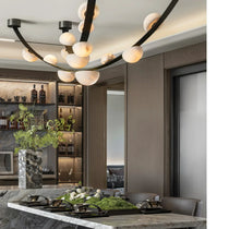 Alex Modern Dew Drops Alabaster Chandelier