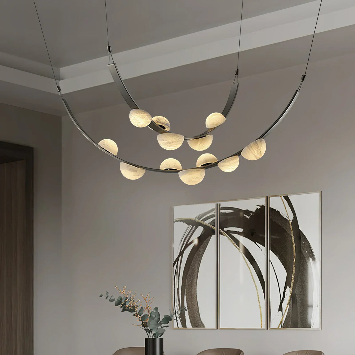 Dew Drops Alabaster LED Chandelier