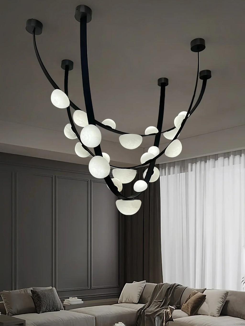 Dew Drops Alabaster LED Chandelier