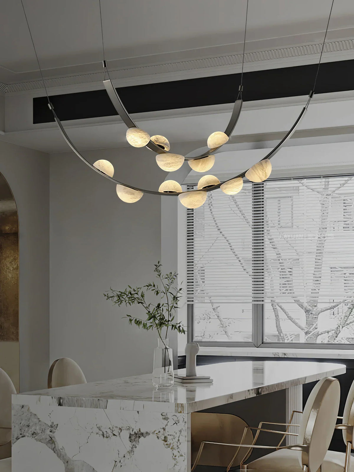 Dew Drops Alabaster LED Chandelier