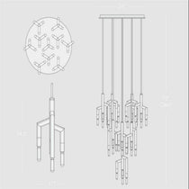 Flori 10 Light Cirular Chandelier