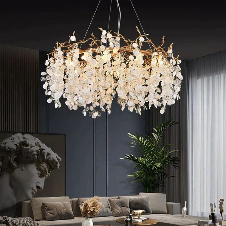 Ardent Branch Crystal Round Circle Chandelier Main image