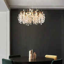 Ardent Branch Crystal Round Circle Chandelier