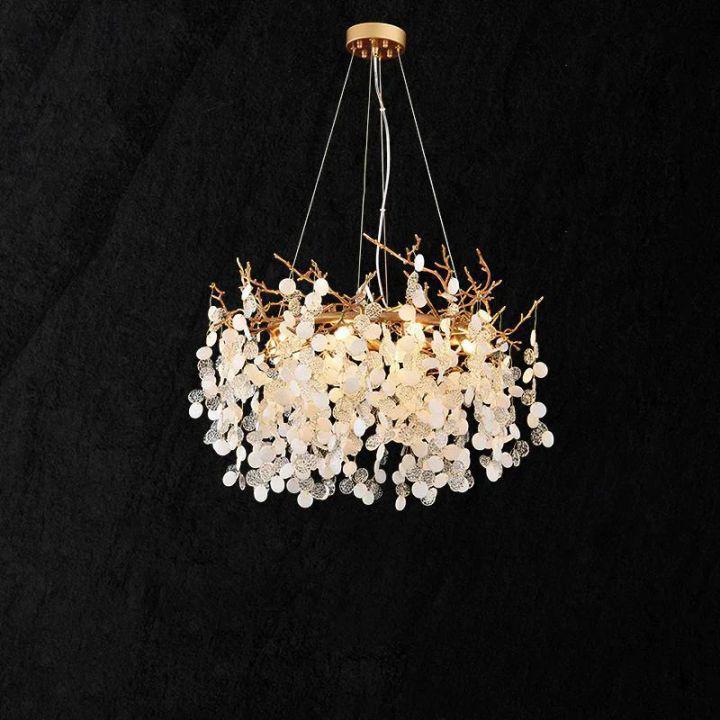 Ardent Branch Crystal Round Circle Chandelier