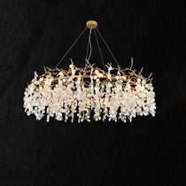 Ardent Branch Crystal Round Circle Chandelier
