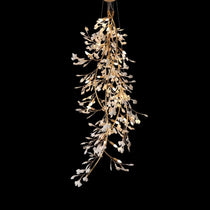 Drooping Ceramic Ginkgo Leaf Chandelier 78'' 98''H