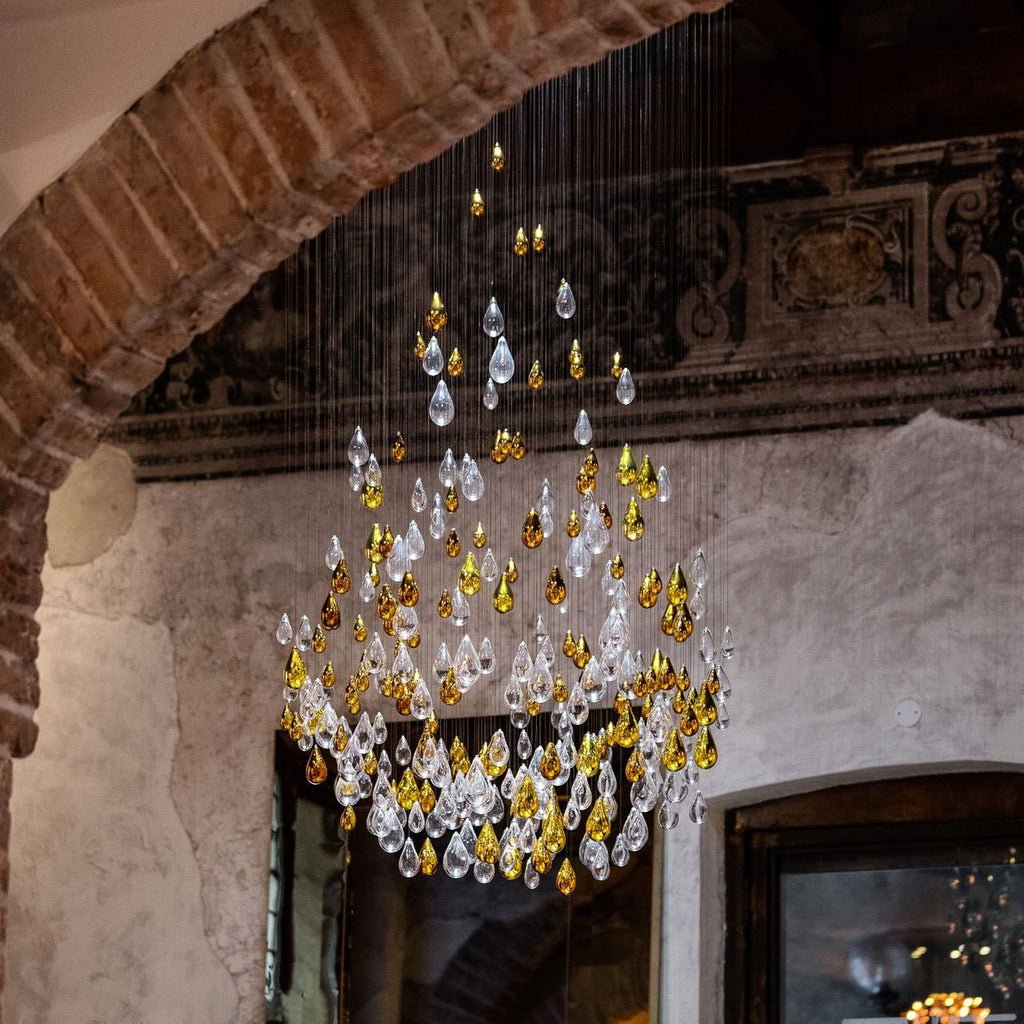 Art Glass Water Drop Chandelier - CasaraHouse