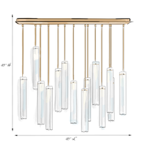 Aria Eden Multi Spot Glass Chandelier