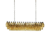 Elegant Amber Murano Poliedri Chandelier