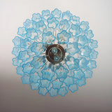 Elegant Blue Murano Glass Tube Chandelier