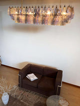 Elegant Multicolored Murano Poliedri Chandelier