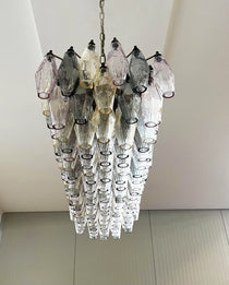 Elegant Multicolored Murano Poliedri Chandelier