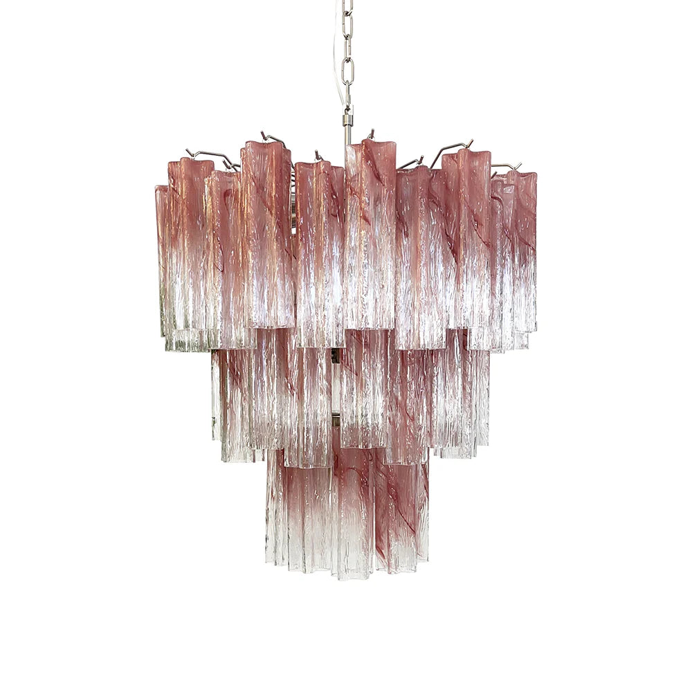 Elegant Murano Pink Rose Chandelier Main image