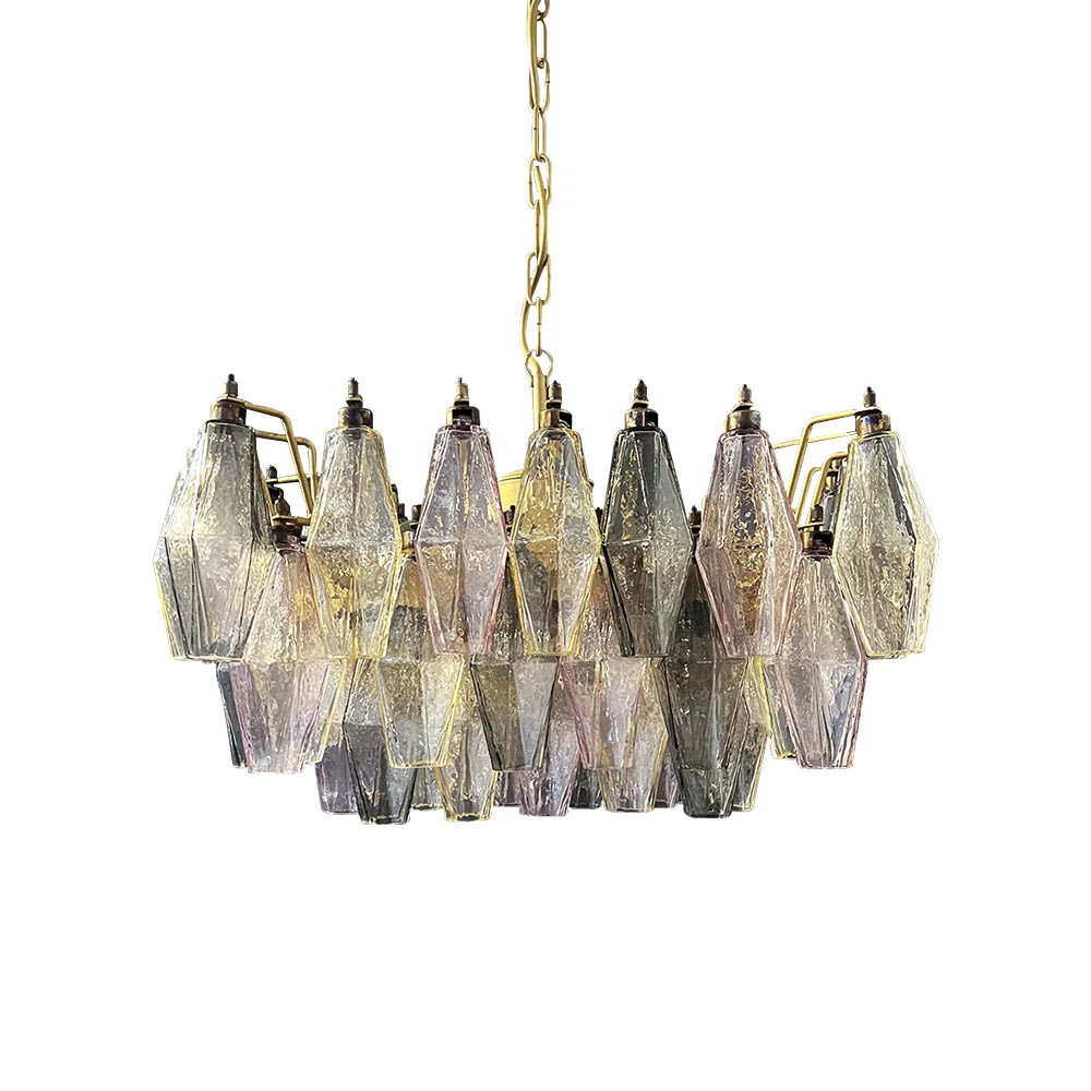 Poliedri Murano Colorful Chandelier