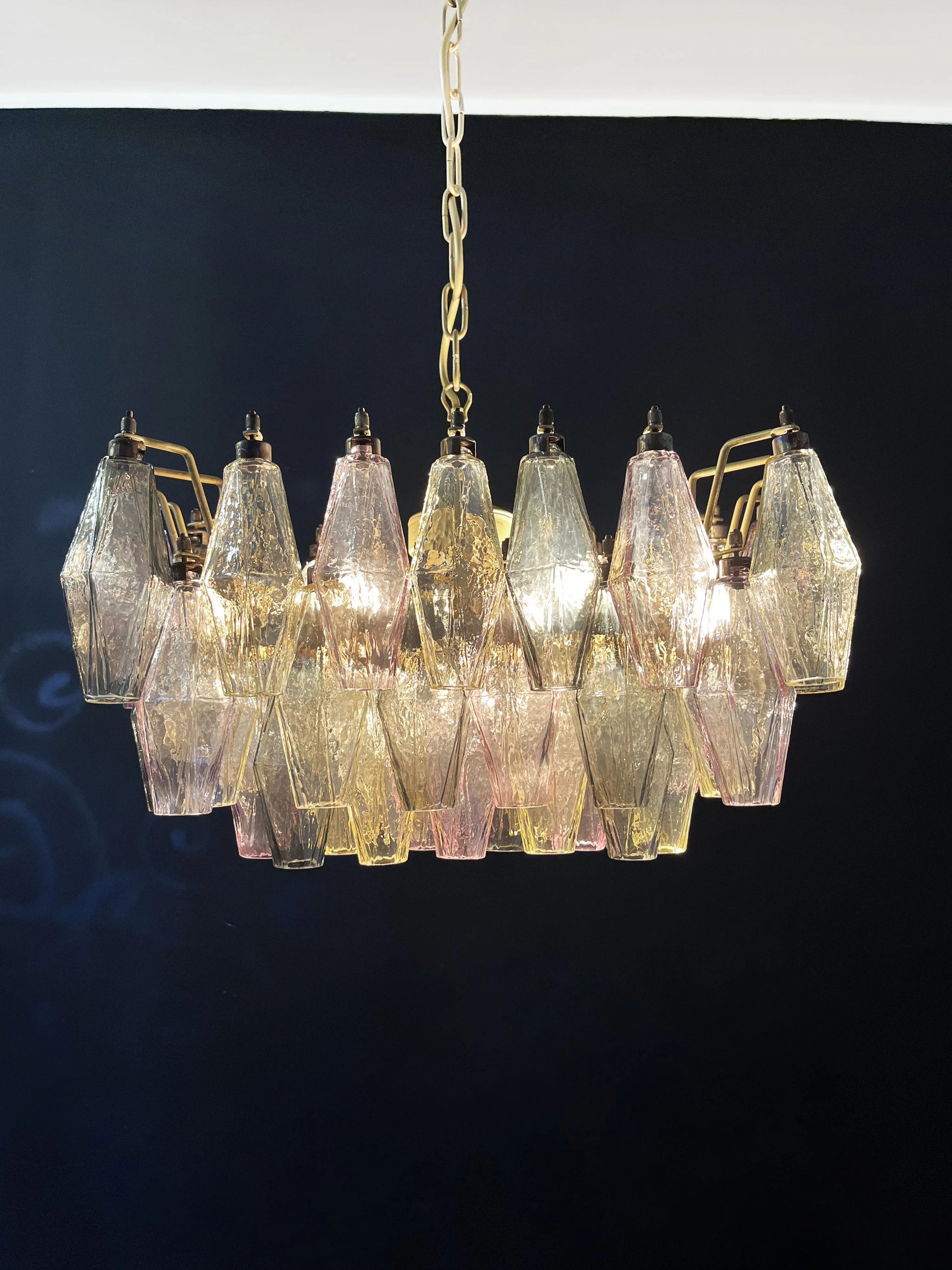 Poliedri Murano Colorful Chandelier