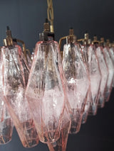 Poliedri Murano Pink Chandelier