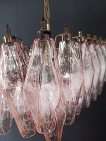 Poliedri Murano Pink Chandelier