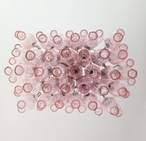 Poliedri Murano Pink Chandelier