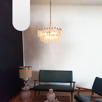 Poliedri Murano Pink Chandelier