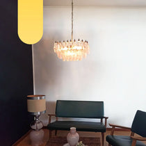 Poliedri Murano Pink Chandelier