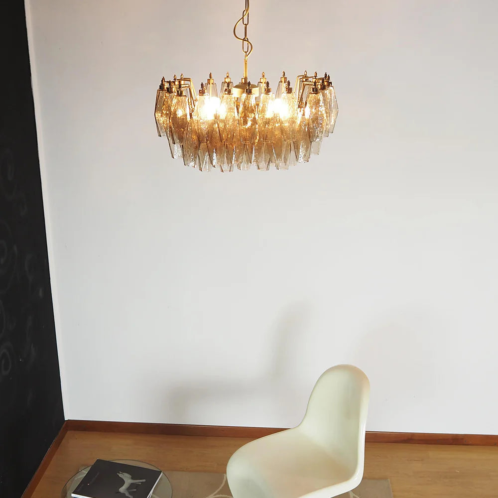 Poliedri Murano Smoked Chandelier Secondary image