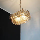Poliedri Murano Smoked Chandelier
