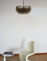 Poliedri Murano Smoked Chandelier
