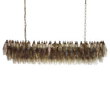 Elegant Smoked Murano Poliedri Chandelier