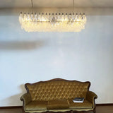 Elegant Transparent Murano Poliedri Chandelier