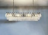 Elegant Transparent Murano Poliedri Chandelier