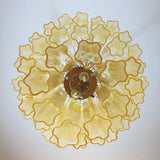 Elegant Yellow Murano Glass Tube Chandelier